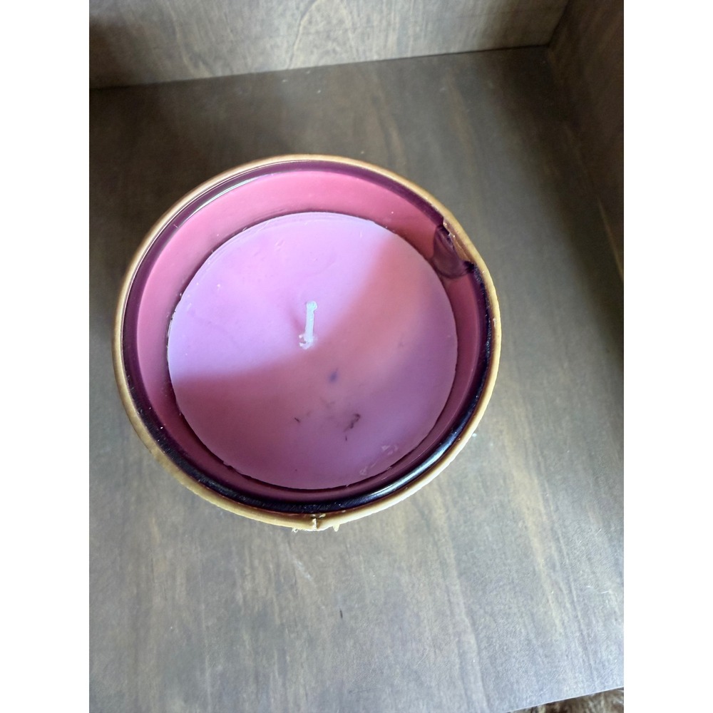 Anthropologie Paris Scented Candle Gold Leather Eiffel Tower Logo - Picture 3 of 7